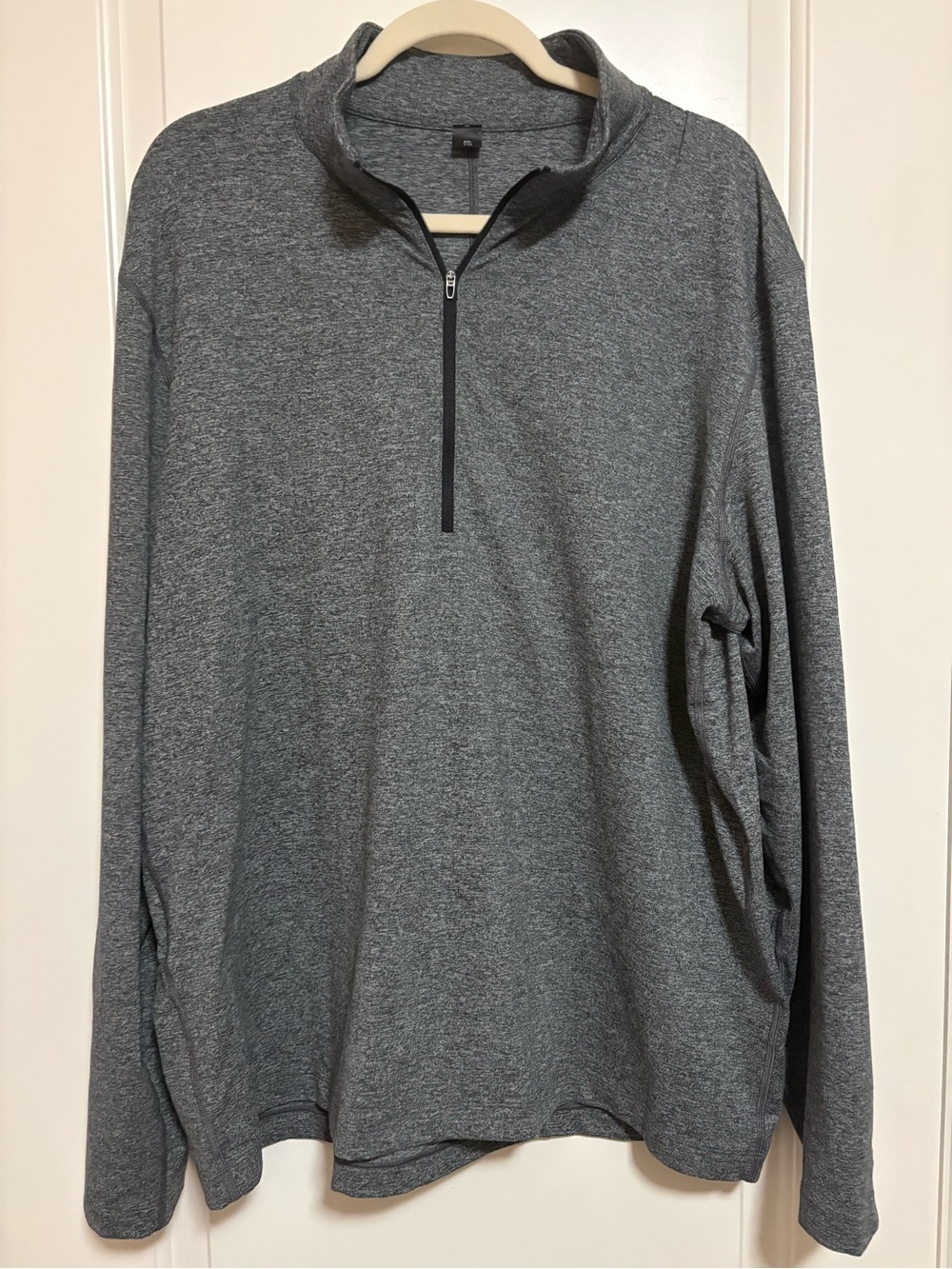 ☑️☑️☑️Lululemon Soft Jersey Heather Gray Quarter-Zip Pullover XXL
